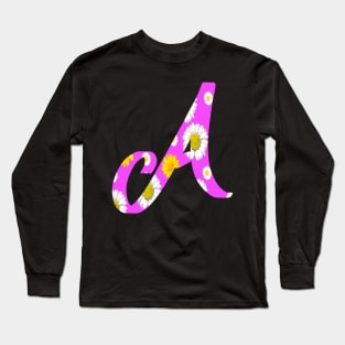 Letter A personalized custom name monogram initials Alphabet A capital letter A Long Sleeve T-Shirt